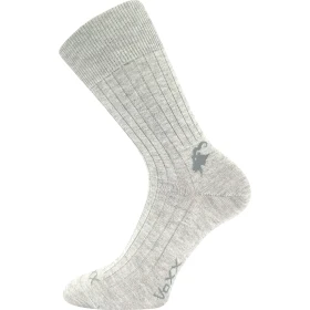 VOXX Ponožky bavlněné CASHMERE LOVE s kašmírem a ionty stříbra melírované ŠEDÉ (3 páry) 43-46 120990