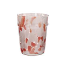 MADAM STOLTZ Pohár z brokového skla Pink/Orange 200 ml