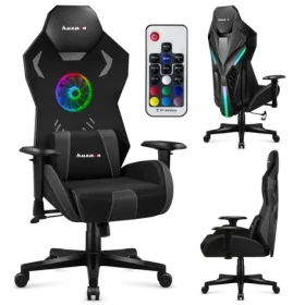 Huzaro Combat 7.6 RGB čierna / Herná stolička / nastaviteľná / nosnosť až 140 kg (HZ-COMBAT 7.6 RGB BLACK)