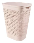 Curver Pure 55 l ružová s vekom / Kôš na bielizeň / Recyklovaný plast (251584)