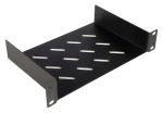 Equip 10" čierna / Polica pre rack / 1U / pevná / hĺbka 150 mm / nosnosť 100 kg (EZFS-10-1-15-B)
