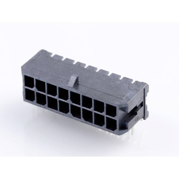 Molex vstavaná pinová lišta (štandardná) Počet pólov 16 Raster (rozteč): 3.00 mm 430451608 1 ks Tape on Full reel; 430451608