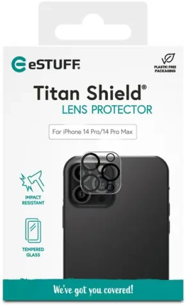 ESTUFF Titan Shield Apple iPhone 14 Pro/14 Pro Max / Ochranné sklo pre fotoaparát / Tvrdené sklo / 9H (ES501014)
