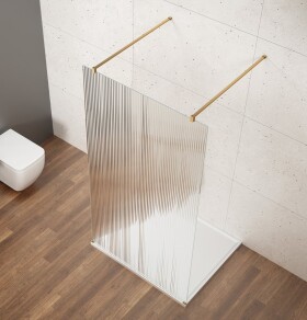 GELCO - VARIO GOLD MATT jednodielna sprchová zástena do priestoru, sklo nordic, 1200 GX1512-09