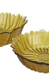 MADAM STOLTZ Skleněná mísa Sunflower – set 2 ks