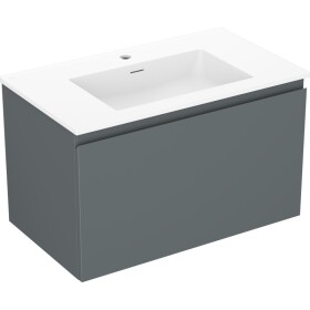 MEXEN/S - Orio kúpeľňová skrinka 80 cm s umývadlom Otis, 1 šuplík, grafit mat/biela mat 91A10-08047-1-BF66-W18M01