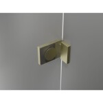 MEXEN/S - Lunar L Duo sprchovací kút dvere krídlové pravá 120 x 100, transparent, zlato kartáčovaná 834L-120P-100L-55-00