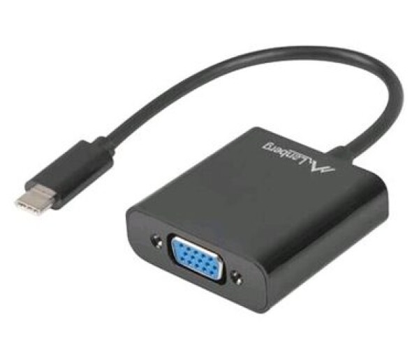 Lanberg adaptér USB TYPE-C(M)-VGA(F) 15cm čierna (5901969418507)