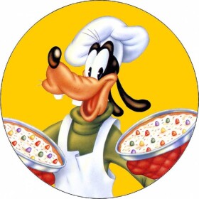 Jedlý papier Goofy s motívom pizze, 19,5 cm - Pictu Hap