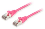 Equip ružová / Patch kábel / Cat 6A S/FTP / 1,5 m / AWG 26 / PoE+ (606912)