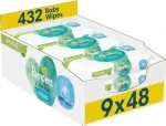 Pampers Harmónia Aqua Plastic Free Vlhčené obrúsky 432ks (9 x 48 ks) (8006540811245)
