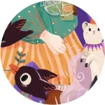 DJECO Podlahové obrysové puzzle Čarodejník Pio