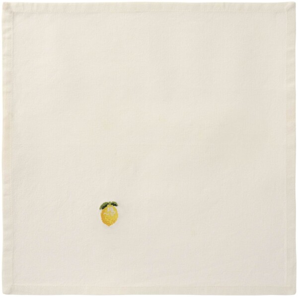 Ib Laursen Látkový obrúsok s výšivkou Summer Vibe Lemon