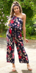 Trendy Summer Off-Shoulder Jumpsuit navy L/XL