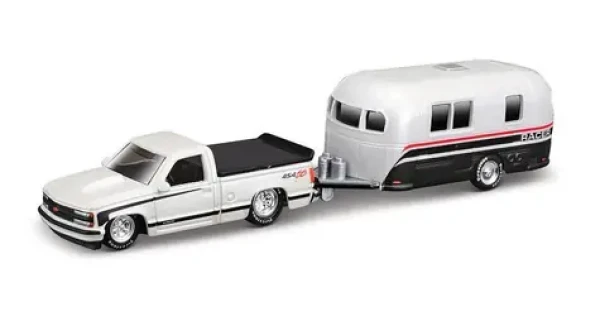 Maisto - Design Tow Go, 1993 Chevrolet 454 SS Pick- UP Camper Trailer, 1:64