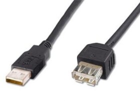 PremiumCord USB 2.0 kábel predlžovací, AA, 20cm / čierna (8592220012168)