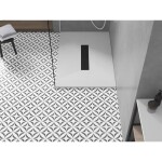 MEXEN/S - Toro obdĺžniková sprchová vanička SMC 140 x 70, biela, mriežka čierna 43107014-B