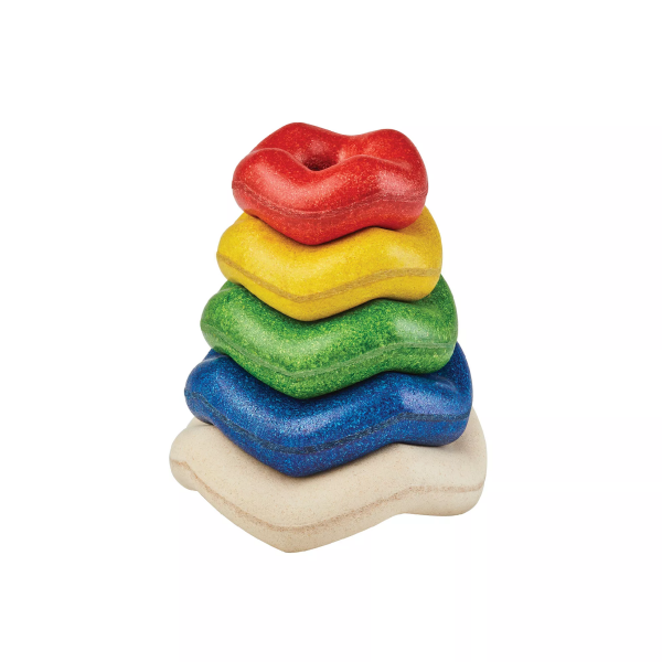 PlanToys PlanToys Stohovanie - zvlnené krúžky