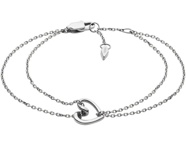 Fossil Pôvabný dvojitý náramok z ocele Sawyer JOF00615040