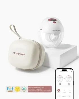 Momcozy M5 červená / Odsávačka materského mlieka / elektrická / ovládanie appkou / 9 úrovní intenzity (BP380-MR70000B00105-C)