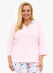 Cornette 389/455 Nancy 3/4 3XL-5XL dámske pyžamo Růžová 3xl