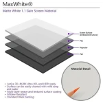 ELITE SCREENS plátno roleta 106" (269.2cm) / 16:9 / 132.1×234.7cm / zisk 1.1 (M106XWH)