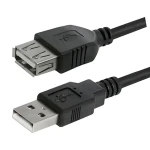 Logo čierna / Predlžovací kábel / USB 2.0 AA / 1,8 m (17058)