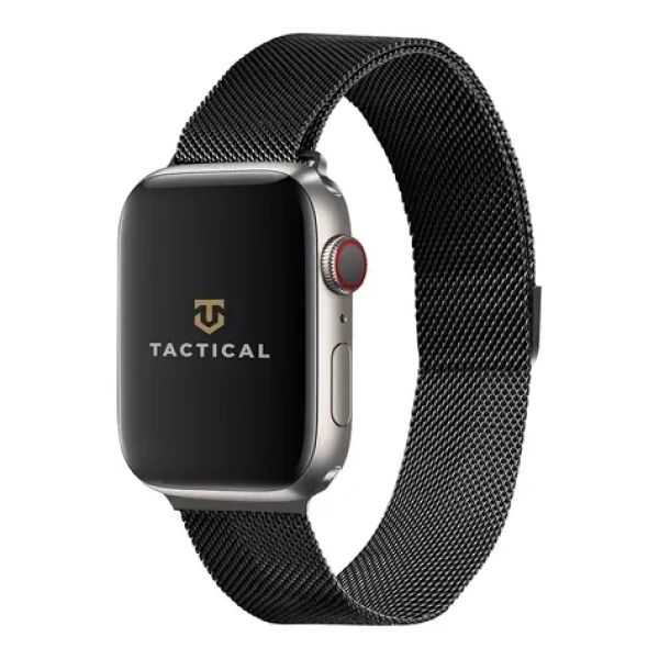 Tactical 351 Loop Magnetický Kovový Remienok pre Apple Watch 4 (44mm) čierna (8596311069321)