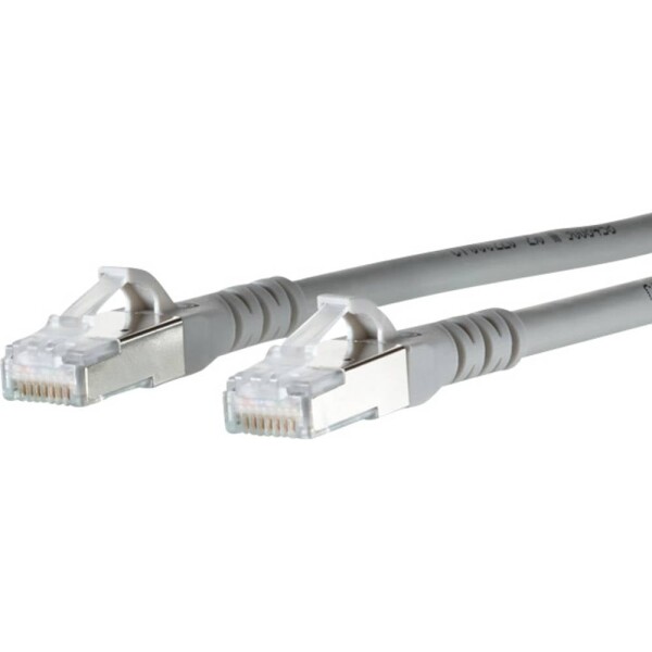 Metz Connect 1308453033-E RJ45 sieťové káble, prepojovacie káble CAT 6A S/FTP 3.00 m sivá s ochranou 1 ks; 1308453033-E