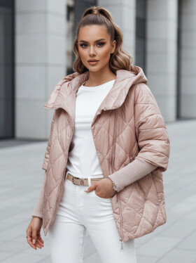 Dámska prechodná prešívaná bunda oversize PUFFILOF pink FashionStreet TY4854 XXL