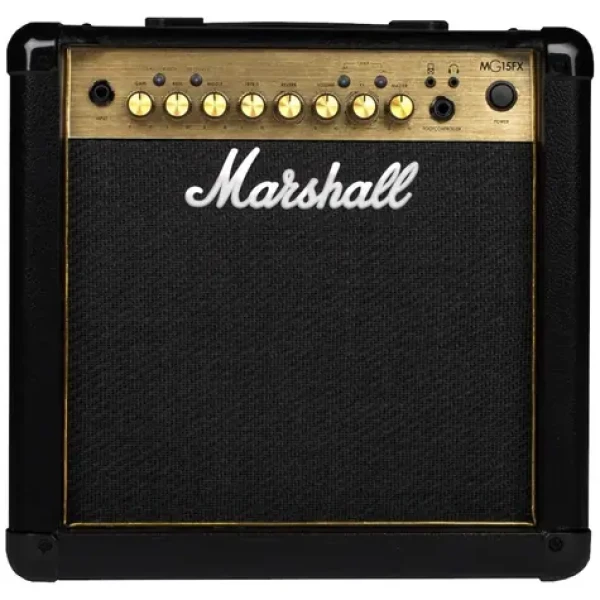 Marshall MG15GFX Gold / Gitarový zosilňovač / 15 W RMS / reproduktor 8" / vstavané efekty (L0960188)
