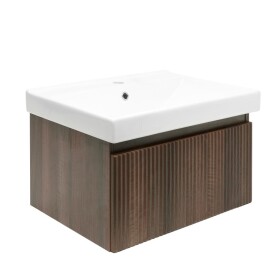 Kúpeľňová skrinka s umývadlom SAT Evolution 58x30x44,8 cm orech mat SATEVO60NAU1 SATEVO60NAU1