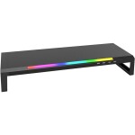 Marvo Podstavec pod monitor DZ-01 4x USB Hub 2.0 čierny plast 20 kg nosnosť Rainbow podsvietenie