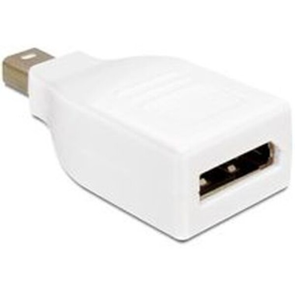 Delock adaptér Displayport mini samec gt; Displayport samica, biely (65239)