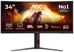 34" AOC CU34G4CA čierna / Monitor / VA / UWQHD / 180Hz / HDMI+DP (CU34G4CA)