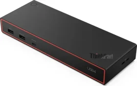 Lenovo ThinkPad USB4 Dock 5000 čierna / Dokovacia stanica / USB4 40Gb/s / 100W PD / 2× DisplayPort / RJ-45 (40BF0100EU)