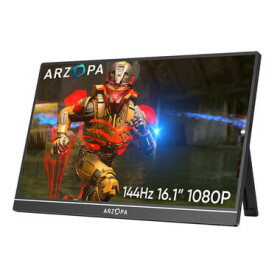 16.1" Arzopa G1 GAME čierna / IPS / 1920x1080 / 1000:1 / 300cd-m2 / miniHDMI + USB-C + 3.5mm Jack / prenosný (G1GAME16,1)