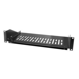 LogiLink 19" polica do racku čierna / Polica do racku / 2U / nosnosť 25kg / š. 430 mm / hl. 250 mm (SF2C35B)