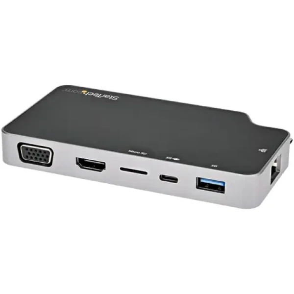 StarTech USB-C mini dokovacia stanica / Dokovacia stanica / 4K HDMI 60Hz / USB-A + USB-C / LAN / čítačka kariet (CDP2HVGUASPD)