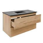 Kúpeľňová skrinka 2 zásuvková s umývadlom SAT B-Way 99x50x45 cm dub mat BWAY2100OAKU4B BWAY2100OAKU4B