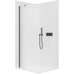 CERANO - Sprchová zástena Walk-in Onyx YL/P - 8 mm - čierna matná, ryhované sklo - 80x200 CER-8050BD1162