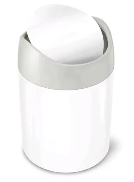 Simplehuman Mini odpadkový kôš na stôl 1.5 l / biela oceľ / CW2079 (CW2079)
