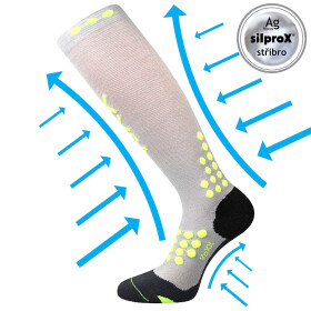 VOXX Marathon kompresné ponožky svetlo šedé pár