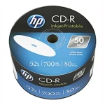 HP CD- R Printable 700MB 52x / Záznamové médium / 50 ks / 80 min (CRE00070WIP-3)