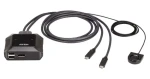 Aten 2- Port USB-C 4K DisplayPort / KVM switch / 2-portový / USB-C / True 4K / 4096×2160 px (US3312-AT)