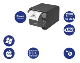 EPSON TM-T70II / Pokladničné / Termo / RS-232 / USB / čierna (C31CD38025A0)