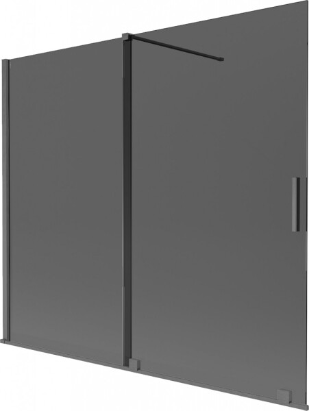 MEXEN/S - Velar dvojkrídlová posuvná vaňová zástena 180 x 150, grafit, grafit kartáčovaná 896-180-000-41-66