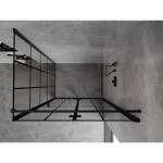 MEXEN/S - Mist-F sprchovací kút skladacie dvere pravá 70 x 120, čierna kratka, čierna 8A6T-070-120-70-77-P