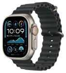 Apple Watch 49mm Black Ocean / Predĺženie oceánskeho remienka / prírodný Titan (MXTM3ZM/A)