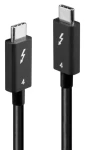Lindy 31120 čierna / Kábel Thunderbolt 4 / 40 Gb/s / 100 W / 1 m (31120)